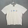APC. Alpha Papa Charlie Grafik T-Shirt Herren Groß Weiß 100% Baumwolle