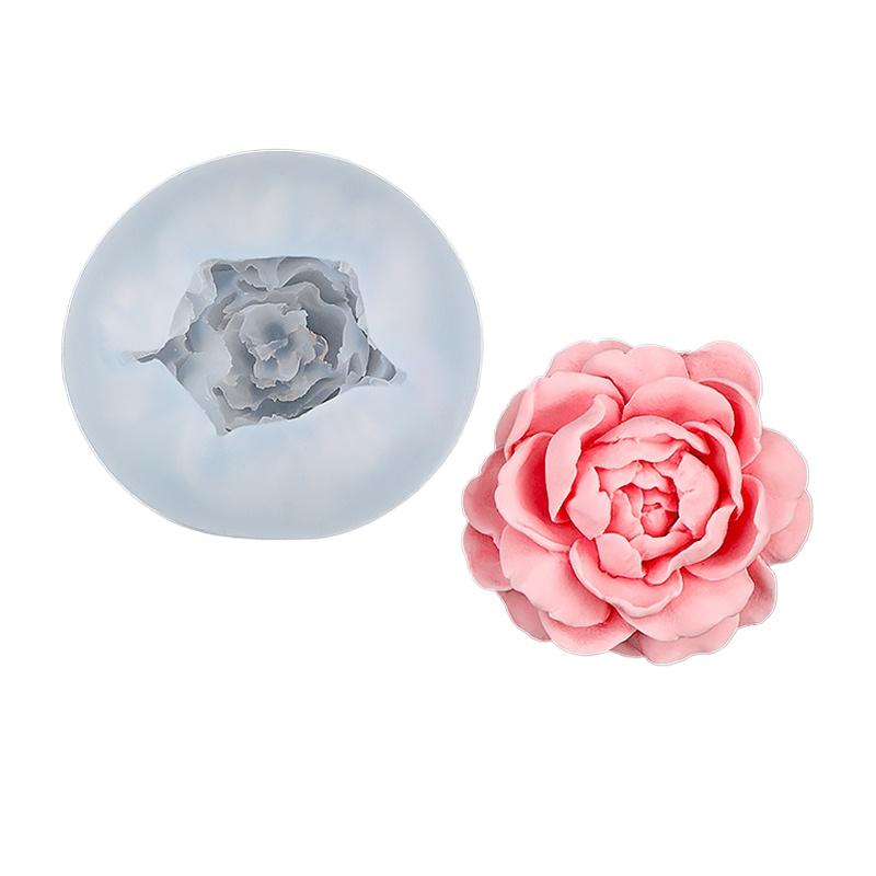 Jasmine Flower Candle Silicone Mould DIY Rose Peony Flower Gypsum Soap Resin Crafts Cement Mold Chocolate Cake Baking Tools