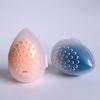 Portable Makeup Sponge Storage Case with Lid and Air Vents - Anti-Mold & Moisture, Egg Shape Design.