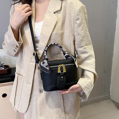 Sac Boîte à Main Tendance pour Femmes Décor Ruban Nouveau Petit Minimaliste Sac Bandoulière Épaule Unique Petit Sac Carré Féminin