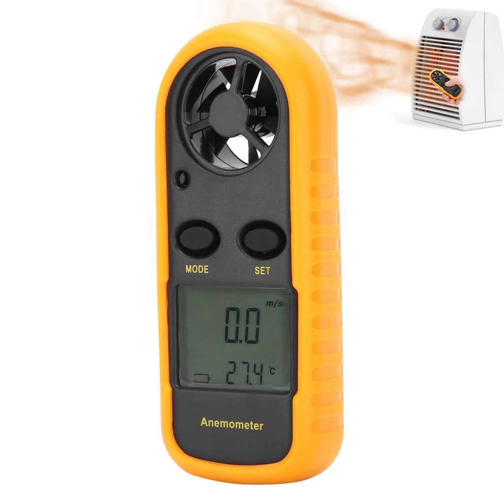 Wind Speed Meter Digital Anemometer Handheld Wind Temperature Measuring Instrument