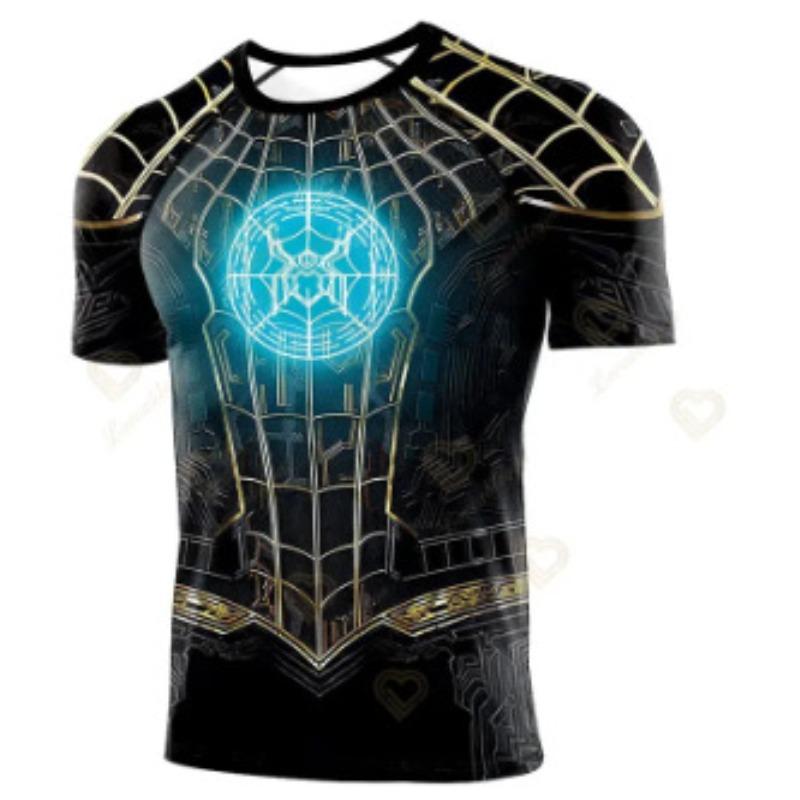 Verano 3D Digital Spider Man El Héroe Regresa Cosplay Periférico Impreso Camiseta de Moda Infantil Casual Cómoda de Manga Corta