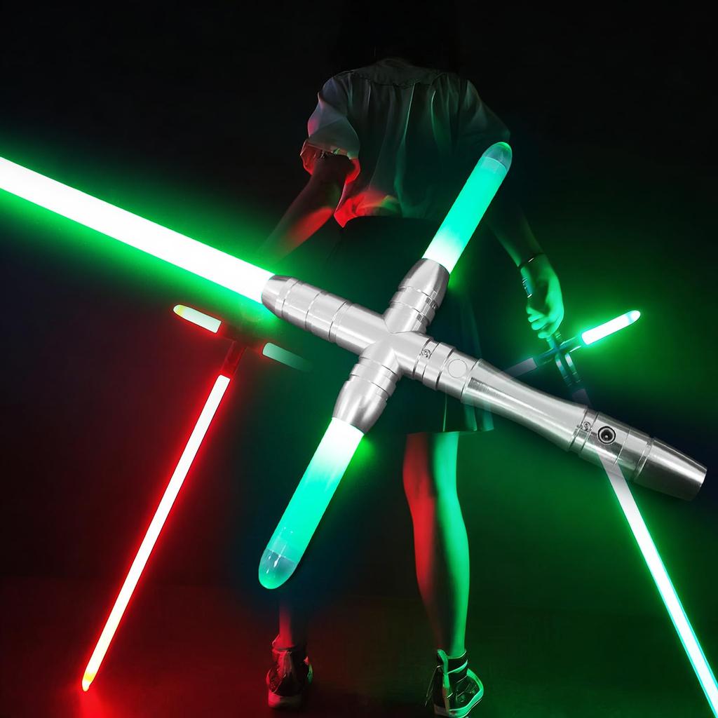 YDD Lightsaber Kylo Ren Replica Lightsaber, Illuminated Green LED Lightsaber, Force FX, Metal Handle, Adult Size (78 Cm Blade)