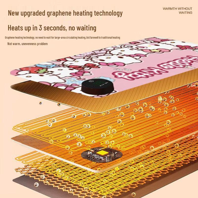 Handun Hello Kitty Pink Heated Desk Mat