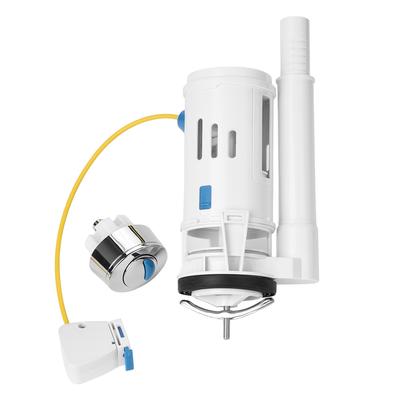 ABS Toilet Fitting Push Button Dual Drain Flush Valve Water Tank Accessory (One Piece Toilet)