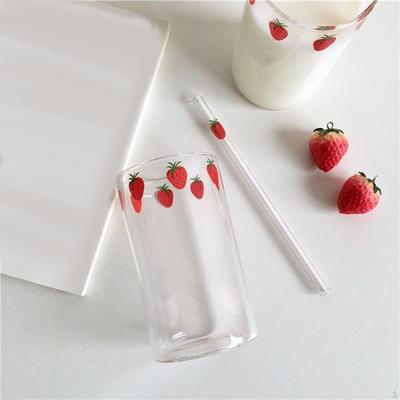 300ml Glass Cup Drinking Glasses Tumbler Water Tea Reusable Transparent Bar Accessories Morning