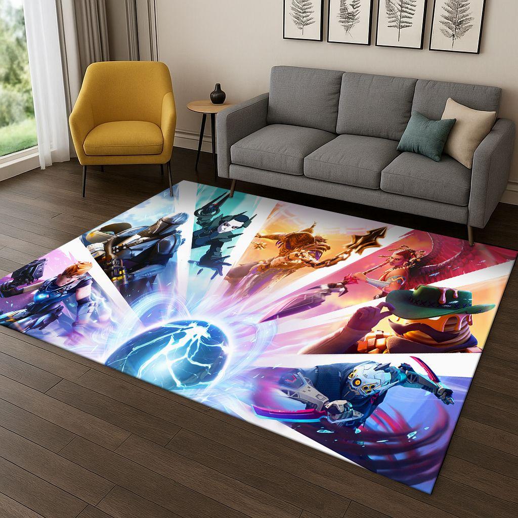 3D Kobercová rohožka s motivem hry F-Fortnite pro ložnici, obývací pokoj, pohovku, předsíň, dekorace do domácnosti, rohožka pro dětský herní prostor, protiskluzová, vánoční dárek