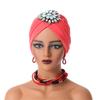African Women's Headscarf Hat , Aoto Gele Fashion Style African Women's Folding Caps With Diamond Hair Buckle