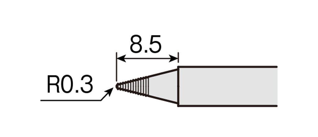 HOZAN Bit Replacement Part, Lead-Free Solder Compatible, Type B Tip, Compatible with HS-51/HS-51-220, HS-51B09