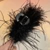 Yousheng Women Hair Clip Faux Feather Decor Anti-slip Teeth Back Head Hair Claw Cartoon Styles Shark Hair Clip Hair Accessories