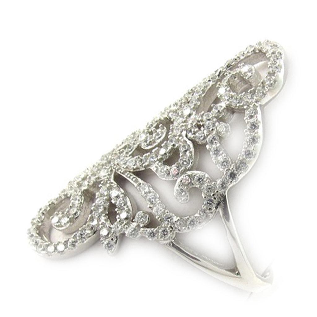 Silver Ring 'Goddess' White Silver (rhodium) - 30 Mm