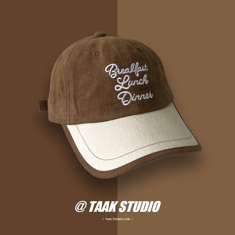 

Красочная модная корейская бейсболка для женщин и мужчин с вышитыми буквами разных цветов, стильная коричневый