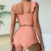 Set Pigiama da Donna Sexy Stile Europeo con Camicia e Pantaloncini