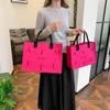 Modern Large Capacity Felt Handbag - Versatile and Stylish Shopping Bag with Letter Design