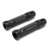 Poignées de motocyclettes noirs pour barres de 22 mm - Aluminium anodisé - Haute qualité