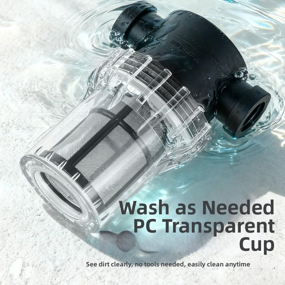 40/100/200 Mesh Inline Water Filter Strainer 1/2" 3/4" 1" Connection Clear Plastic Garden Watering Filter