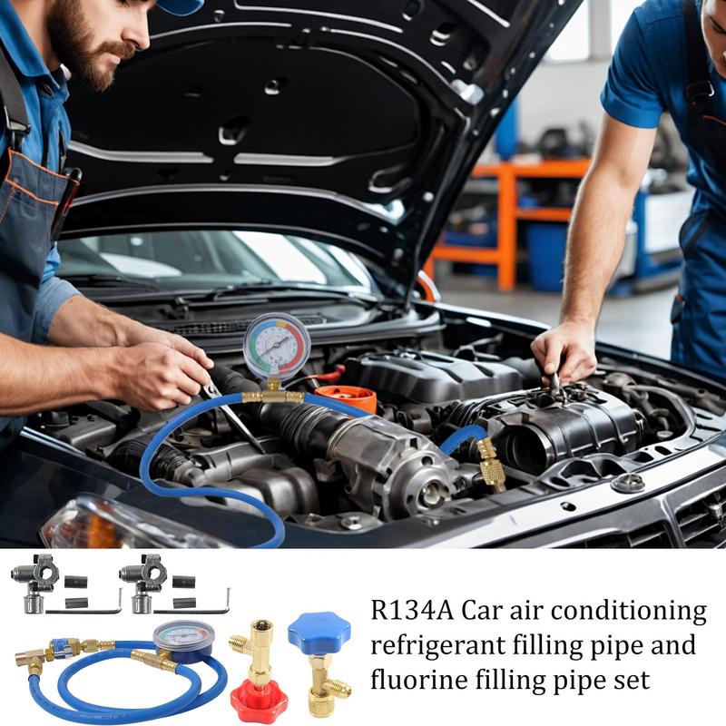 AC Gauges R134a Automotive Smart Refrigerant Gauges Automotive Replacement Accessories For Leak Detection Charging Cooling