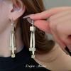 Silver Needle Gold-Plated Geometric Earrings: Chic, Luxurious, High-End Summer Style