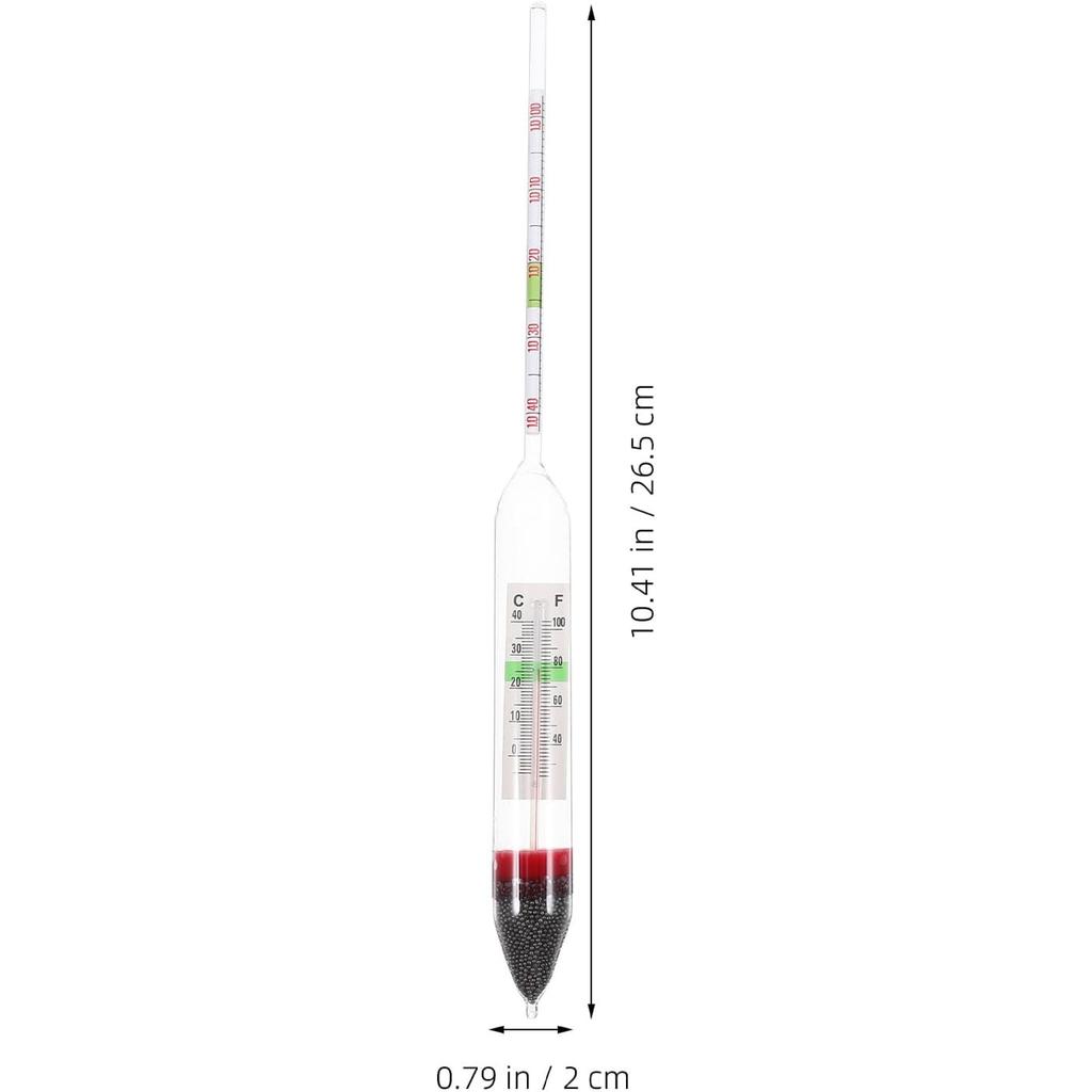Balacoo Sea Water Densitometer Brine Hydrometer High Precision Salinity Hydrometer Densitometer for Aquarium, Saturated Fish Tank, In Both Fahrenheit
