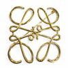 Excellent Brooch Anagram Logo Accessory 5x2"" Gold Metal Women Used