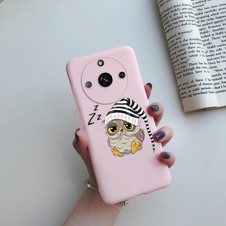 For Realme 11 Pro Plus Case Flower Girl Heart Cute Phone Case Back Cover For Realme 11 11Pro+ 5G Silicone Protection Bumper Capa