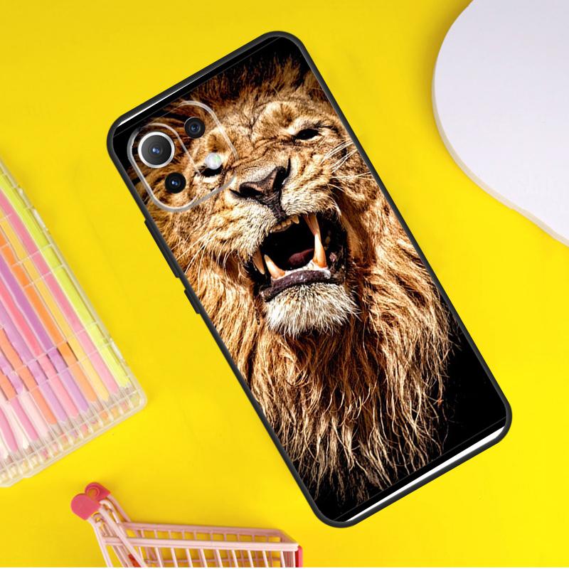 King Of The Jungle Lion Cover For Xiaomi 14 13 Ultra 11T 12T 13T 14T Pro POCO X7 Pro X3 X5 F3 F5 F6 M6 X6 Pro Case