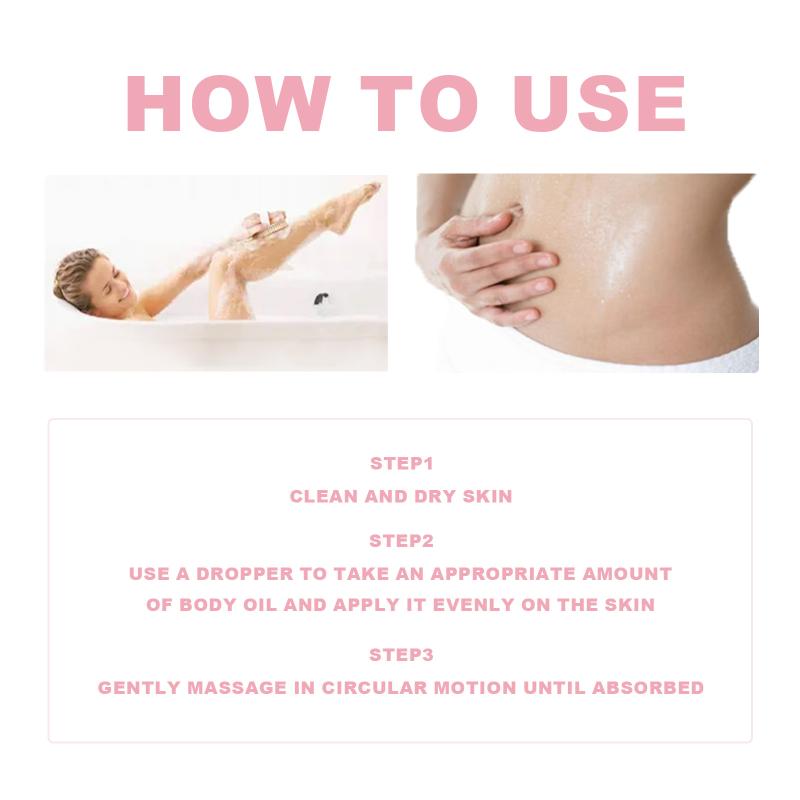 Rose Perfume Body Oil Skin Tightening Scent Massage Moisturizing Deep Hydrating Nourishing Thigh Belly Slimming Firming Body Oil