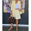 Completo da donna 2 pezzi blazer manica lunga e set shorts