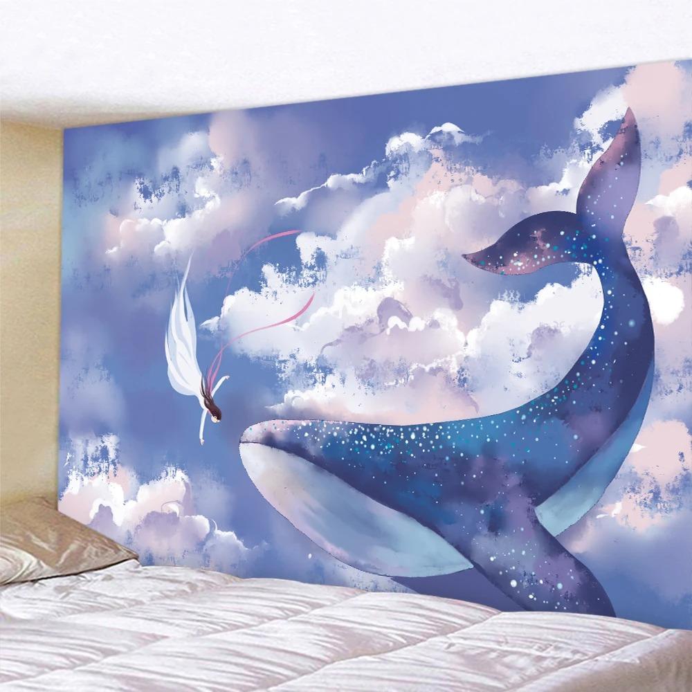 Dream Whale Home Decoration Wall Hanging Home Wall Decoration Tapestry Office Living Room Tapestry
