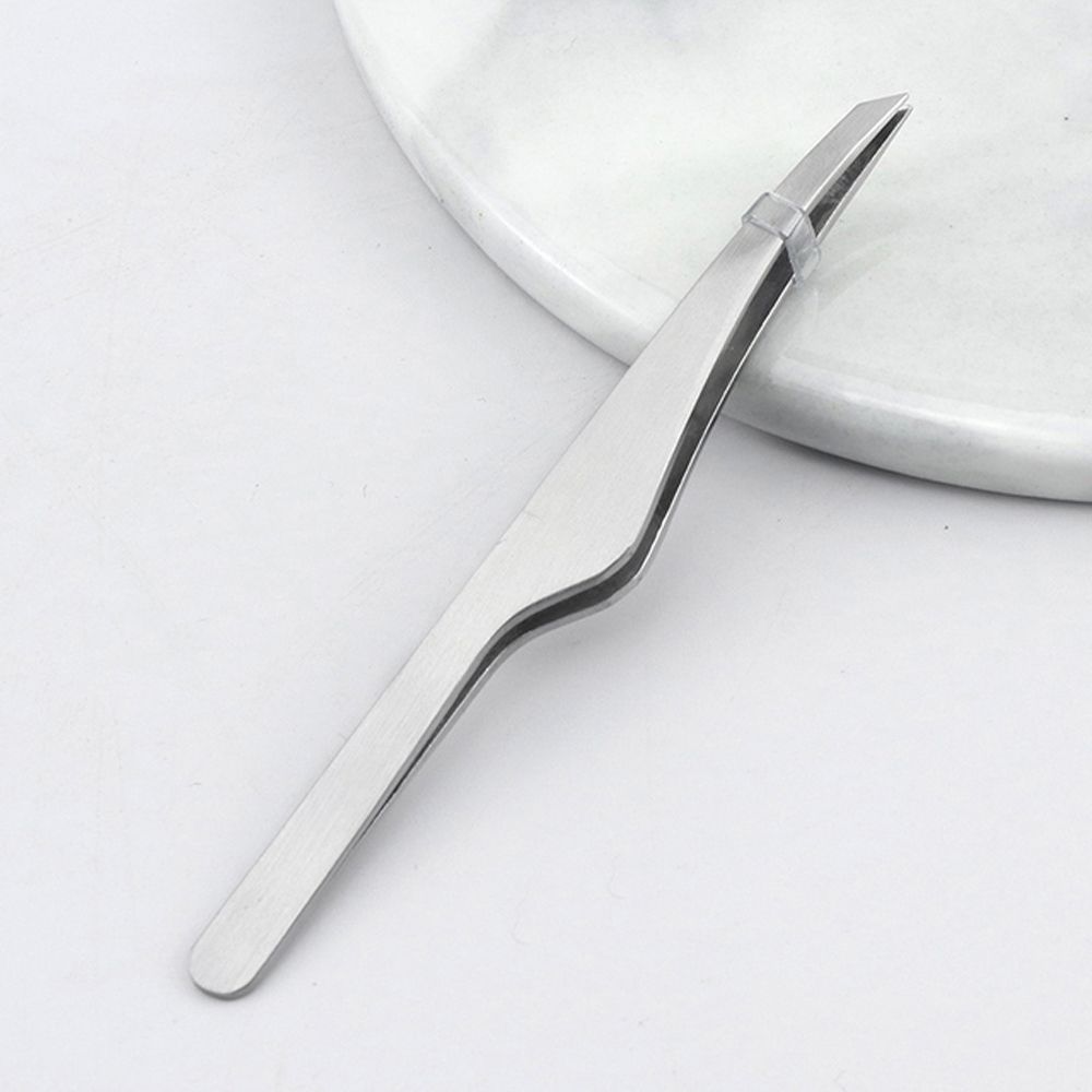 Fine Hairs Slanted Head Makeup Lash Hairs Puller Eyelash Tweezers Eyebrow Tweezer Eye Brow Clips