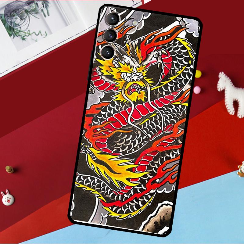 DRAGON TATTOO JAPANESE Funda For Samsung Galaxy S26 Ultra S24 S22 S23 S25 Plus S20 S21 FE S9 S10 S25 FE Phone Case