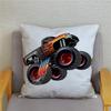 Cartoon Monster Truck Print Cushion Cover Pillow  45X45 Square   Sofa Home Decoration Throw