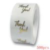 50-500Pcs Labels 1Inch Clear Gold Foil Thank You Stickers For Wedding Pretty Gift Cards Envelope Sealing Label Stickers