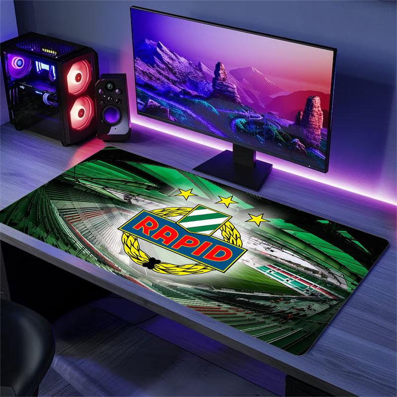 SK Rapid Wien Mouse Pad, Large Gaming Desk Mat, Non-slip XXL Mousepad for Laptop & Tablet, Mini PC Playmat with Stitched Edges