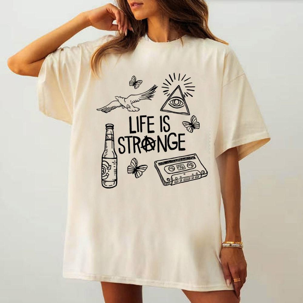 Life Is Strange tshirt teen Digital aesthetic Vintage anime Grunge tshirt Psychedelic Graphic Comfortable korean clothes anime S