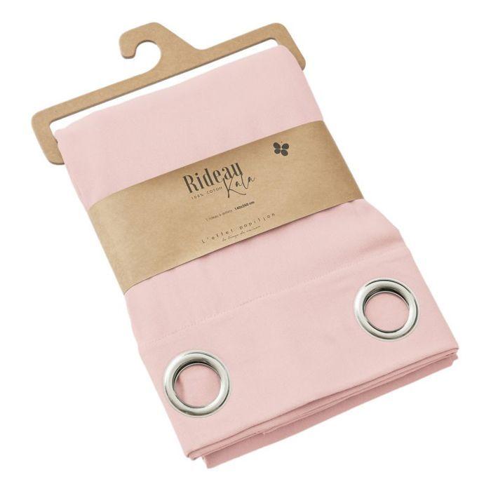 Rideau d'ameublement "Kala" en Coton 140 x 260 cm l'Effet Papillon - Kala Pivoine - 1 Panneau 140 x 260 cm