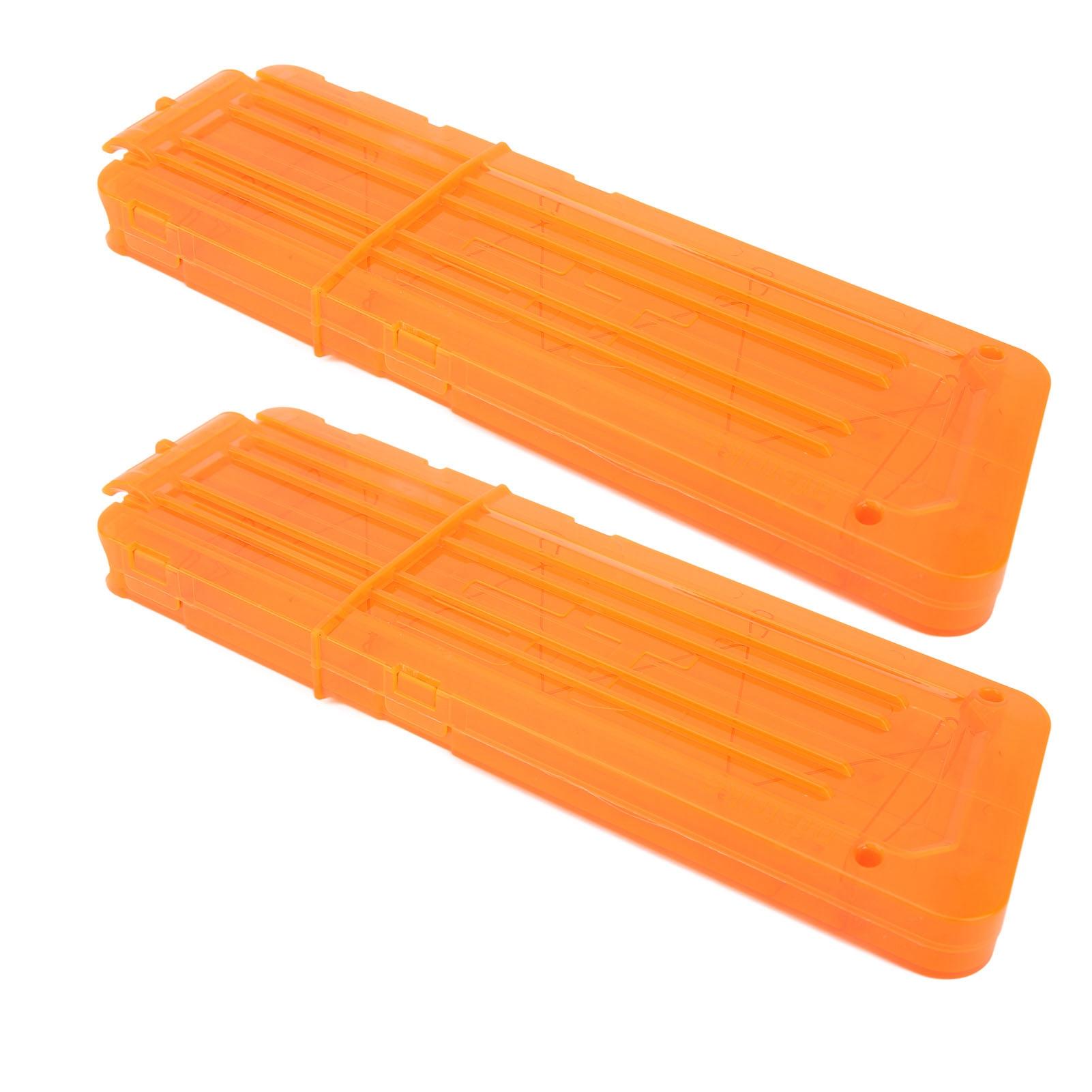 

2 PCS Soft Magazine 15Dart Clips for Soft Shooting Toy Cartridge Clip Plastic Toy Accessories Orange оранжевый
