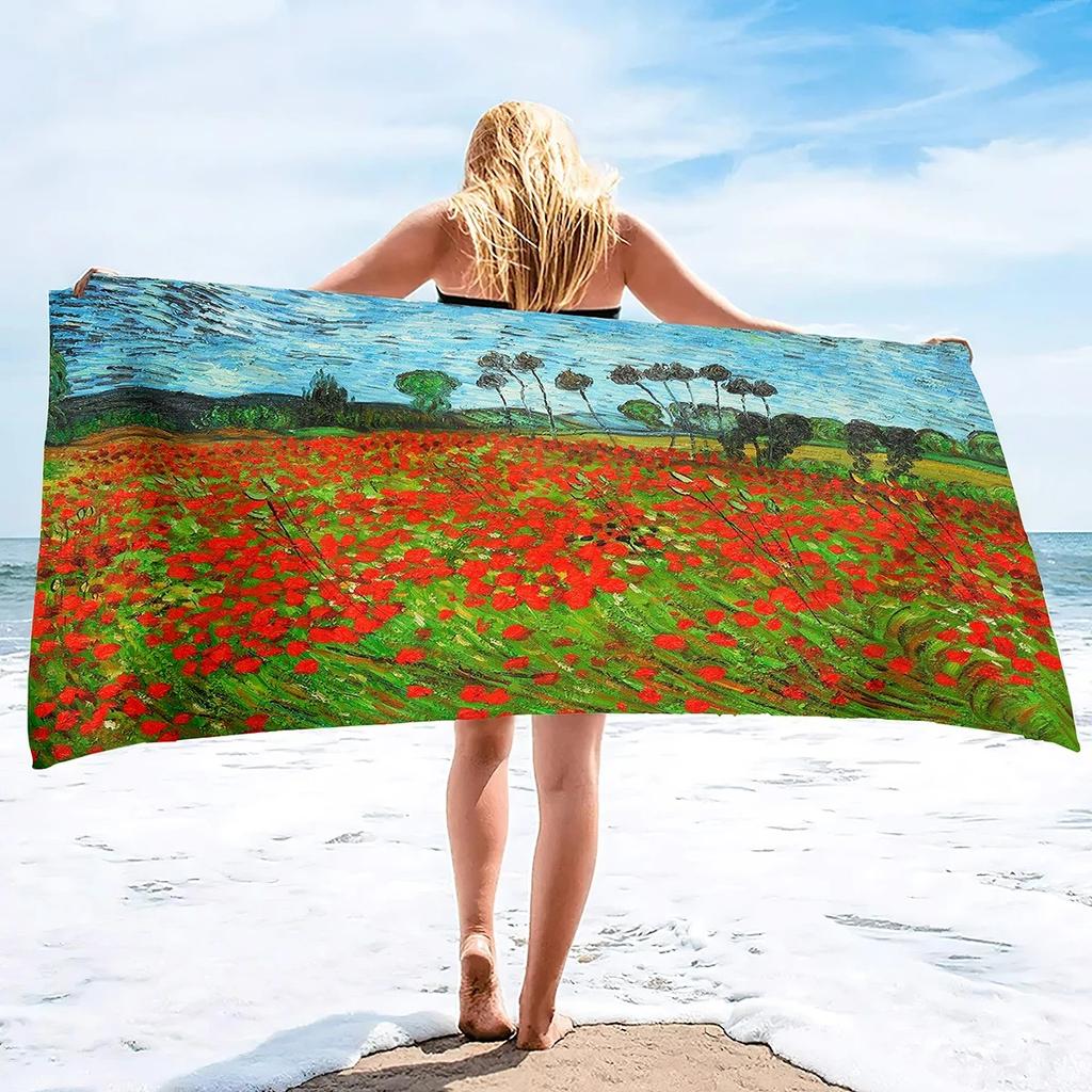 Starry Night Sand Free Beach Towels Absorbent Oversized Bath Towel Large Size Hand Towels for Swimming Bathroom Pool