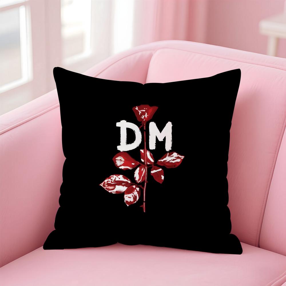 Synth Pop British Band DDepeche MMode Cushion Cover Pillowcase Short Plush Invisible zipper Room Sofa Cushion Cover