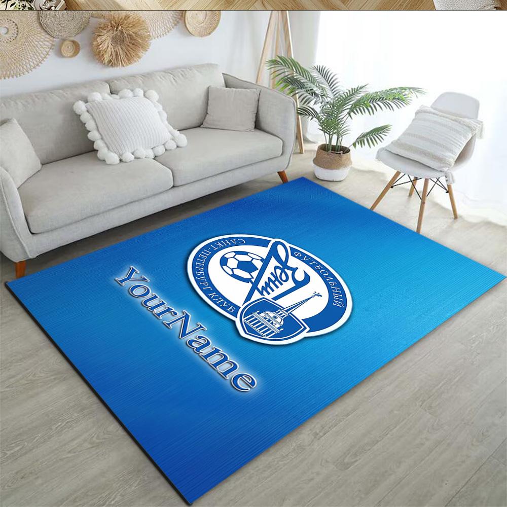 Fc Zenit Saint‑petersburg Customizable Name Floor Rug Office Rug Perfect for Decorate room Playrooms Hallway Dormitory Anti-slip Rug Anime Office Deco