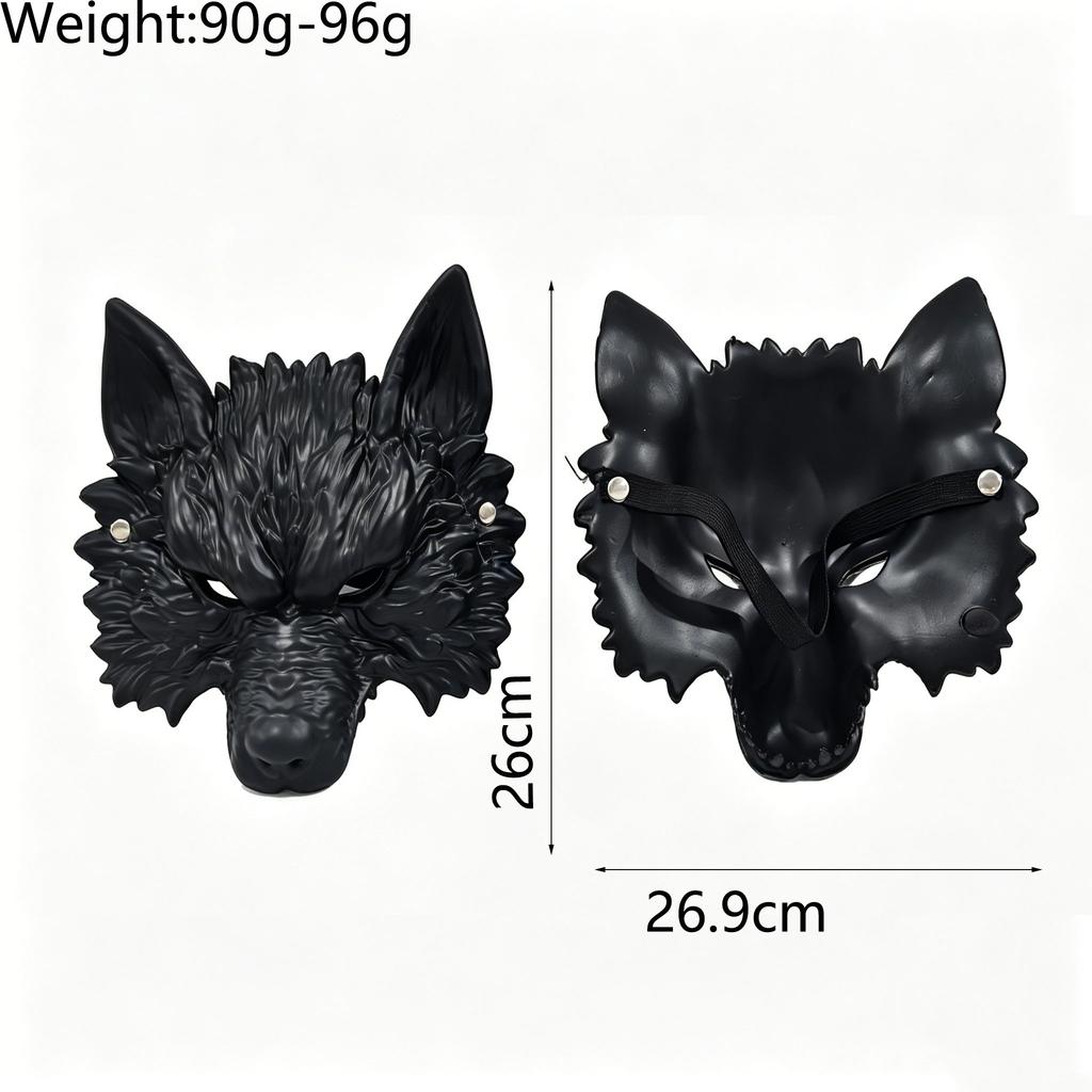 Realistic Werewolf Half Face Mask Gothic Horror Texture Adult Halloween Masquerade Carnival Cosplay Party Dress‑Up Prop