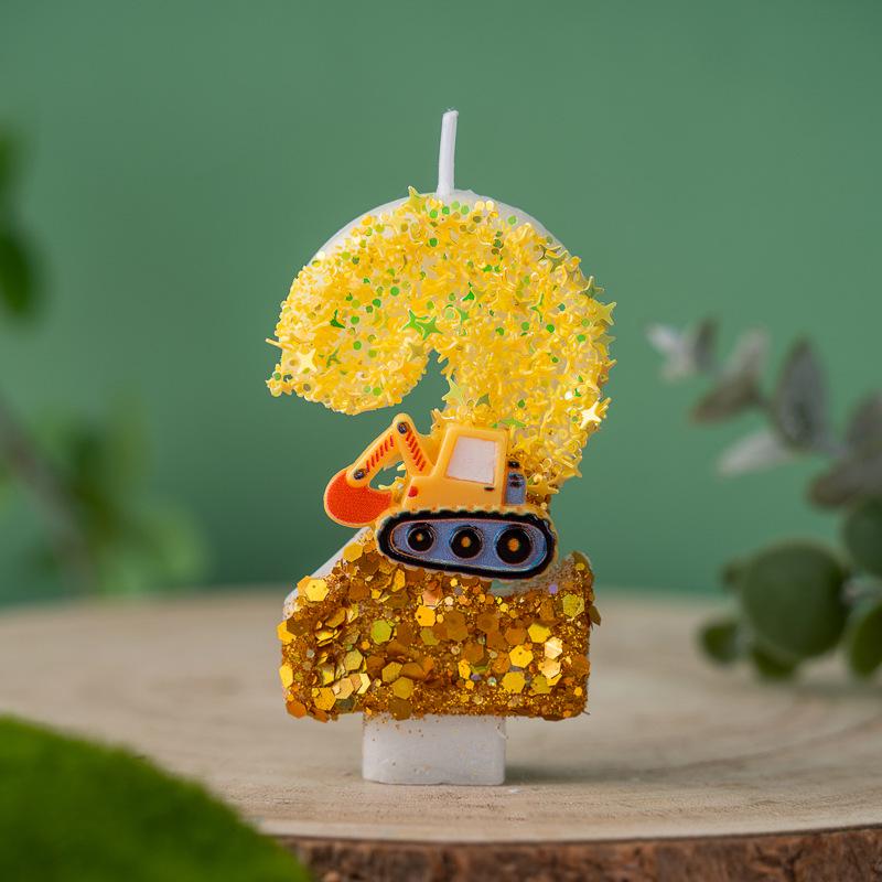 

Creative Excavator Birthday Candles - Perfect for Cakes and Parties