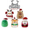 Santa Christmas Claus Tree Snowman Elk Capybara Plush Toy Doll Gift Holiday