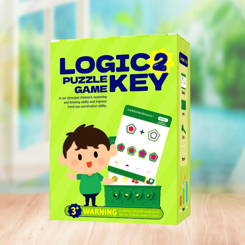 Montessori Logic Key English Version Children's Puzzle Toy English Logic Key Puzzle Game