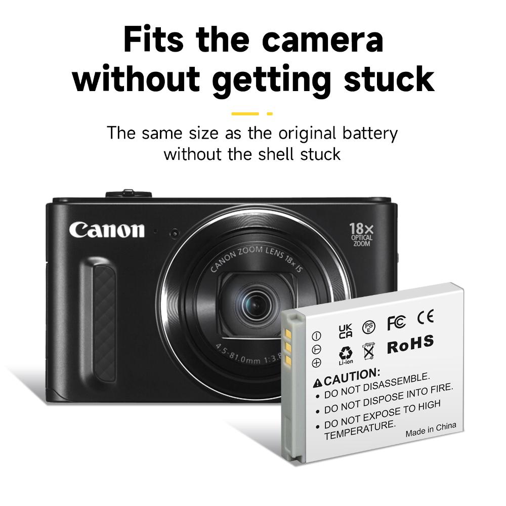 1800mAh NB-6L NB6LH Kameraakku NB6L NB-6LH Akku für Canon PowerShot D30 D10 S120 S90 SX700HS SX280HS IXUS210 SD35001S