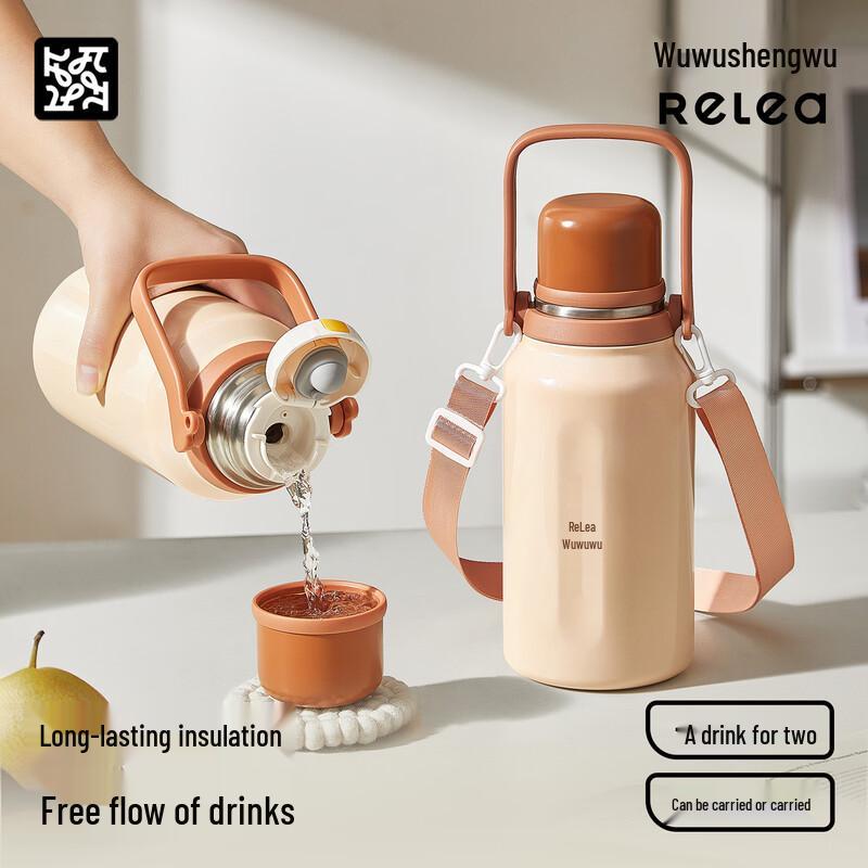 RELEA Ceramic Lined Stainless Steel Insulated Travel Mug