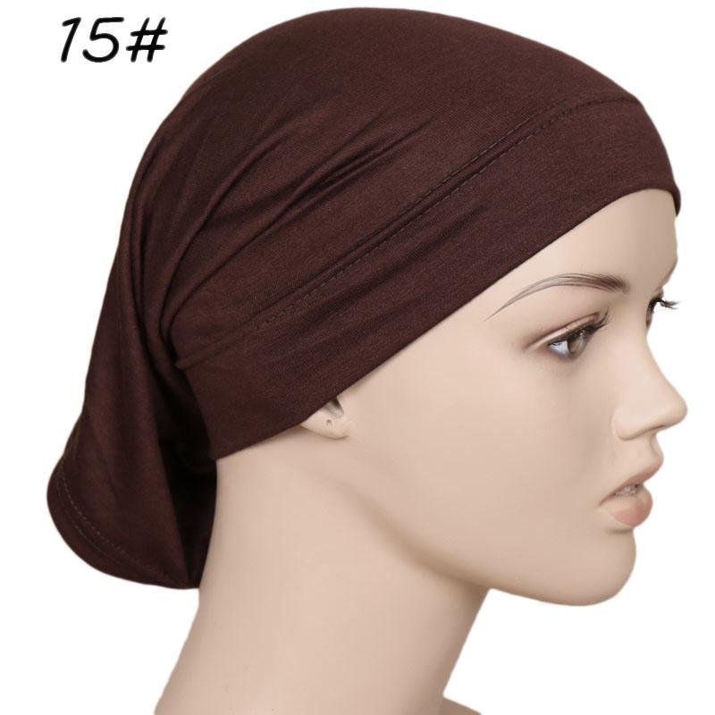 Muslim Underscarf Turban Hijab Ninja Inner Hat Women Chemo Cap Hair Loss Cover Beanie Bonnet Headwear Stretch Head Scarf Wrap