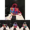Trendy Street Style Color Block Pu Shoulder Bag Fashionable Spring Handbag