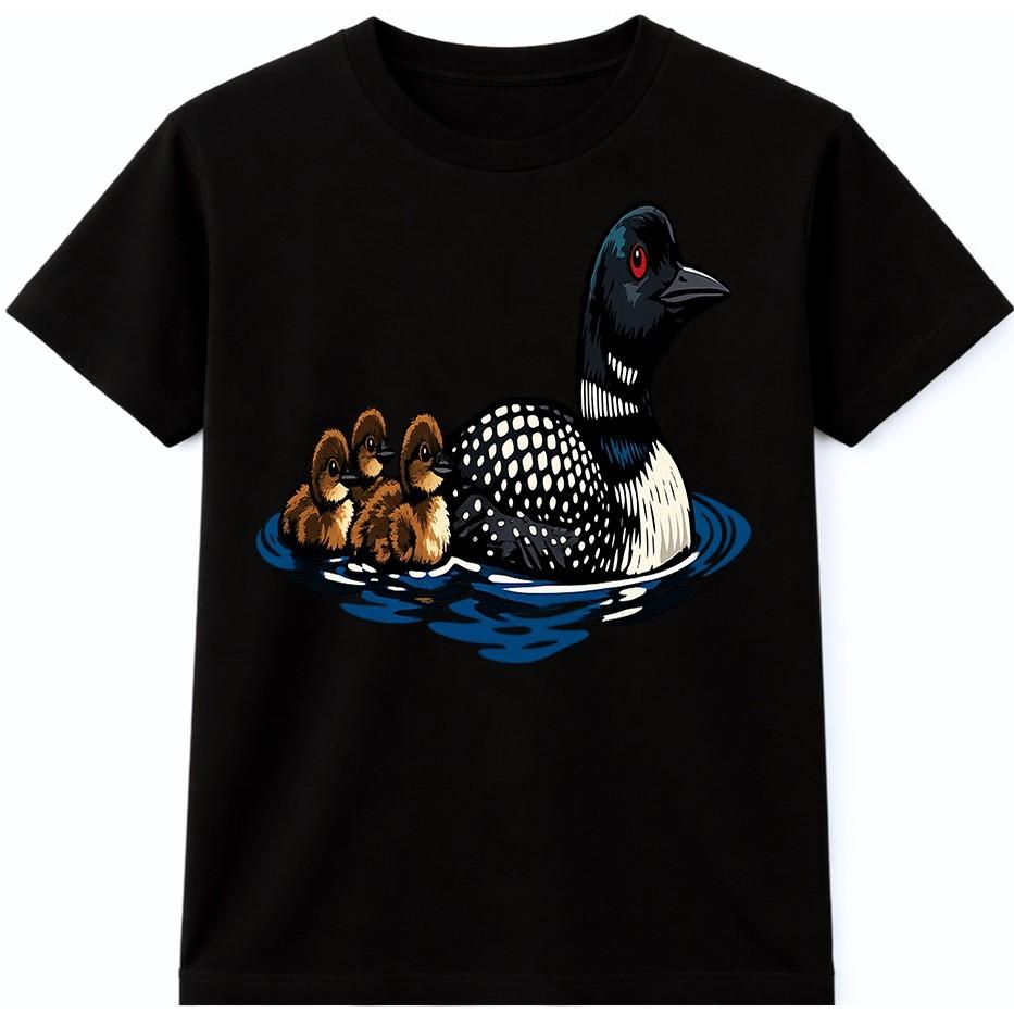 Loon Bird T Shirt Lake Wildlife Waterfowl Nature Animal Graphic Tee XXL