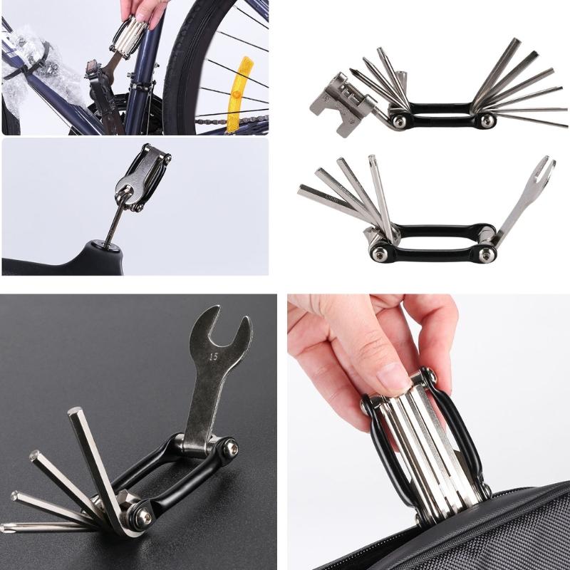Mechanical Repair Equipment Improvement Tool Set Camping Maintenance Gears for Easy Carrying and Efficient Bike Fixes